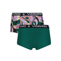 Vingino Meiden ondergoed 2-pack boxers retro dark forest