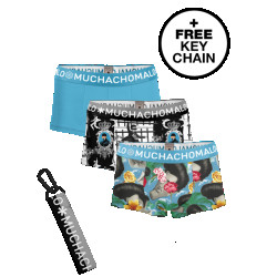 Muchachomalo Heren 3-pack trunks king of rock & roll