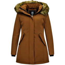 Matogla Winterjas met imitatie bontkraag slim fit