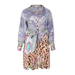 Mucho Gusto Dress louvain leopard and blue paisley