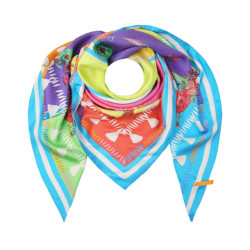 Mucho Gusto Zijden sjaal st. tropez multicolor patchwork