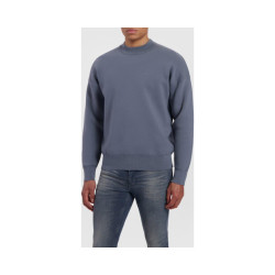 Purewhite Purewhite - Heren Loose Fit Knitwear Crewneck LS - Blue