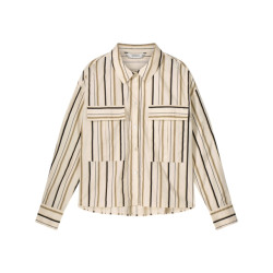 Summum 2s3054-12008 122 blouse stripe poplin ivory