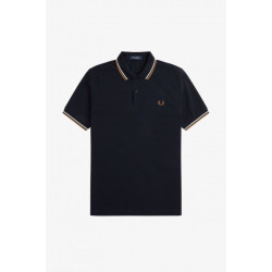 Fred Perry M3600 twin u86 navy snow heren polo