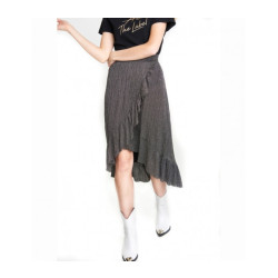 Alix The Label 197288390 ladies knitted lurex mesh long skirt