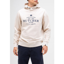 Butcher of Blue Army box hoodie sweater  beige grey 618  butcher of b