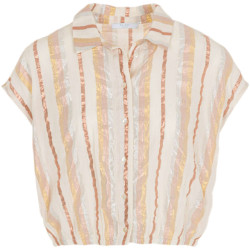 By-Bar Amsterdam Bieke gloss stripe blouse pastel gloss stripe