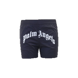 Palm Angels Kids curved logo beachwear short