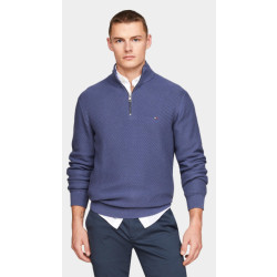 Tommy Hilfiger Pullover oval structure zip mock mw0mw34690/c9t