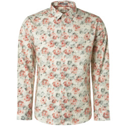 No Excess Overhemd lange mouw print allover stretch melon