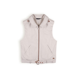 NoBell Meiden gilet fake leather bowie pearled ivory