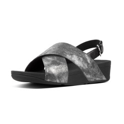 FitFlop Lulu™ cross back strap sandals shimmer print