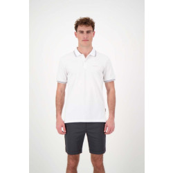 Airforce Hrm0655 double stripe 100 white heren polo -