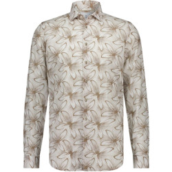 Blue Industry Shirt taupe & white dessin