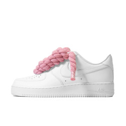 Nike Air force 1 low rope laces pink custom