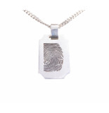 Christian Zilveren fingerprint hanger