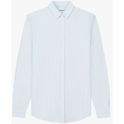 Van Harper Organic cotton oxford shirt blue stripes