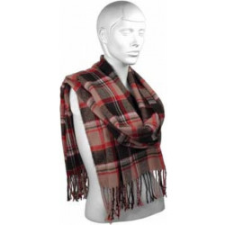 Bernardino Heren sjaal cardif rood bruin 200 cm