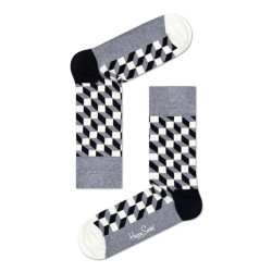 Happy Socks Filled optic sokken zwart/wit/grijs maat 41-46