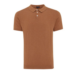 Tresanti Trevor | pullover short sleeve cotton/cashmere | brown