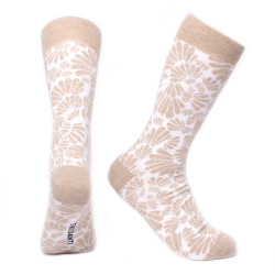 Tresanti Capriano | socks with botanical lines | taupe
