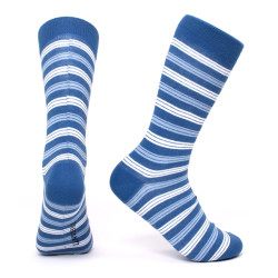 Tresanti Cassino | sock with irregular stripes | indigo
