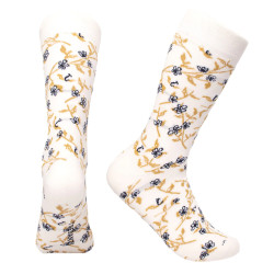 Tresanti Cuneo | socks with flowers | ivory