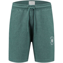 Pure Path Regular fit sweat shorts faded green