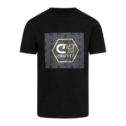 Cruyff T-shirt explore tee gold zwart