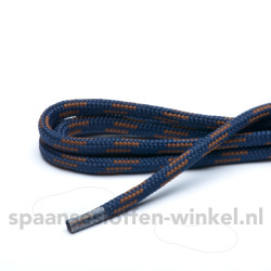 Cordial Polyester donkerblauw/bruin fijn rond dikte 4 mm 180 cm