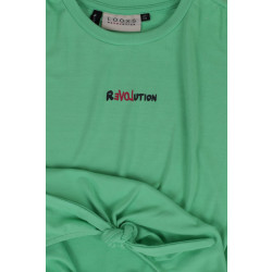 Looxs Revolution Viscose knoop t-shirt green voor meisjes in de kleur