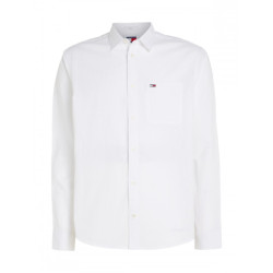 Tommy Hilfiger Dm0dm18962 linen blend ybr white heren shirt  - je