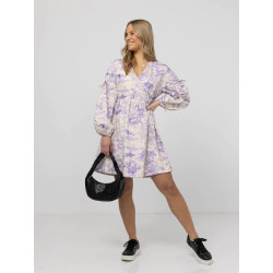 Norr Wishfull wrap dress lavender print -