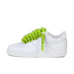 Nike Air force 1 low rope laces lime green custom