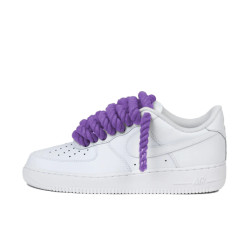 Nike Air force 1 low rope laces purple custom