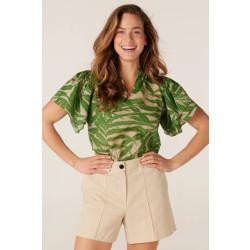 Jansen Amsterdam Printed blouse omani wl352 multi green