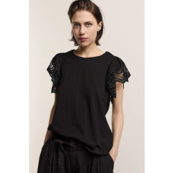 Summum 3s5025-30609 jersey top tee with lace