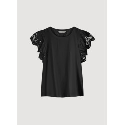 Summum 3s5025-30609 990 jersey top tee with lace black