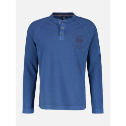 Lerros Shirt met serafino kraag