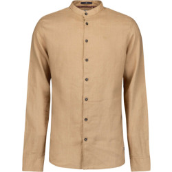 No Excess Overhemd lang mouw met moa boord linnen desert