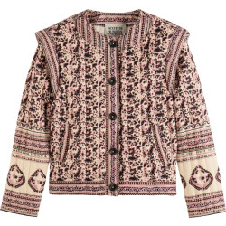 Scotch & Soda Lightweight padded jacket with prin block floral