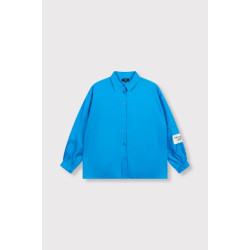 Alix The Label Shiny satin blouse blue -