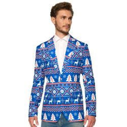 Suitmeister Christmas blue nordic jacket