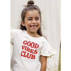 Looxs Revolution T-shirt ivory  voor meisjes in de kleur
