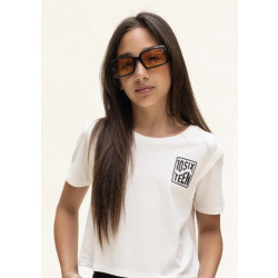 Looxs Revolution T-shirt katoen/modal creamy voor meisjes in de kleur