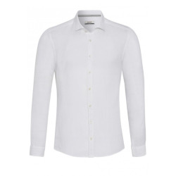 Pure 3805-21110 900 white plain heren overhemd lange mouw