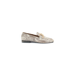 Babouche loafers met snake print