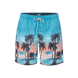 Happy Shorts Heren zwemshort strand palmbomen print