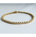 Christian Gouden tennisarmband met diamanten