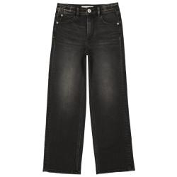 Vingino Meiden jeans cato wide leg dark grey vintage